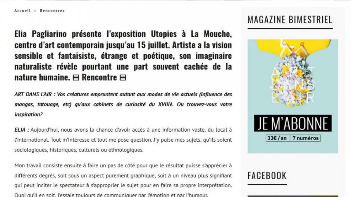 Interview Art dans l'Air web // mai 2017