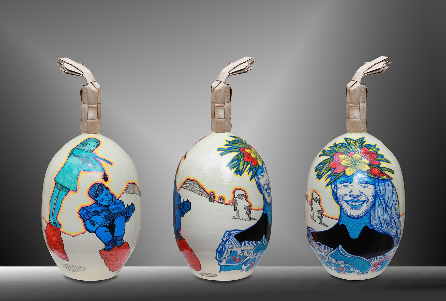 Balise toki de rapa nui ceramique elia pagliarino