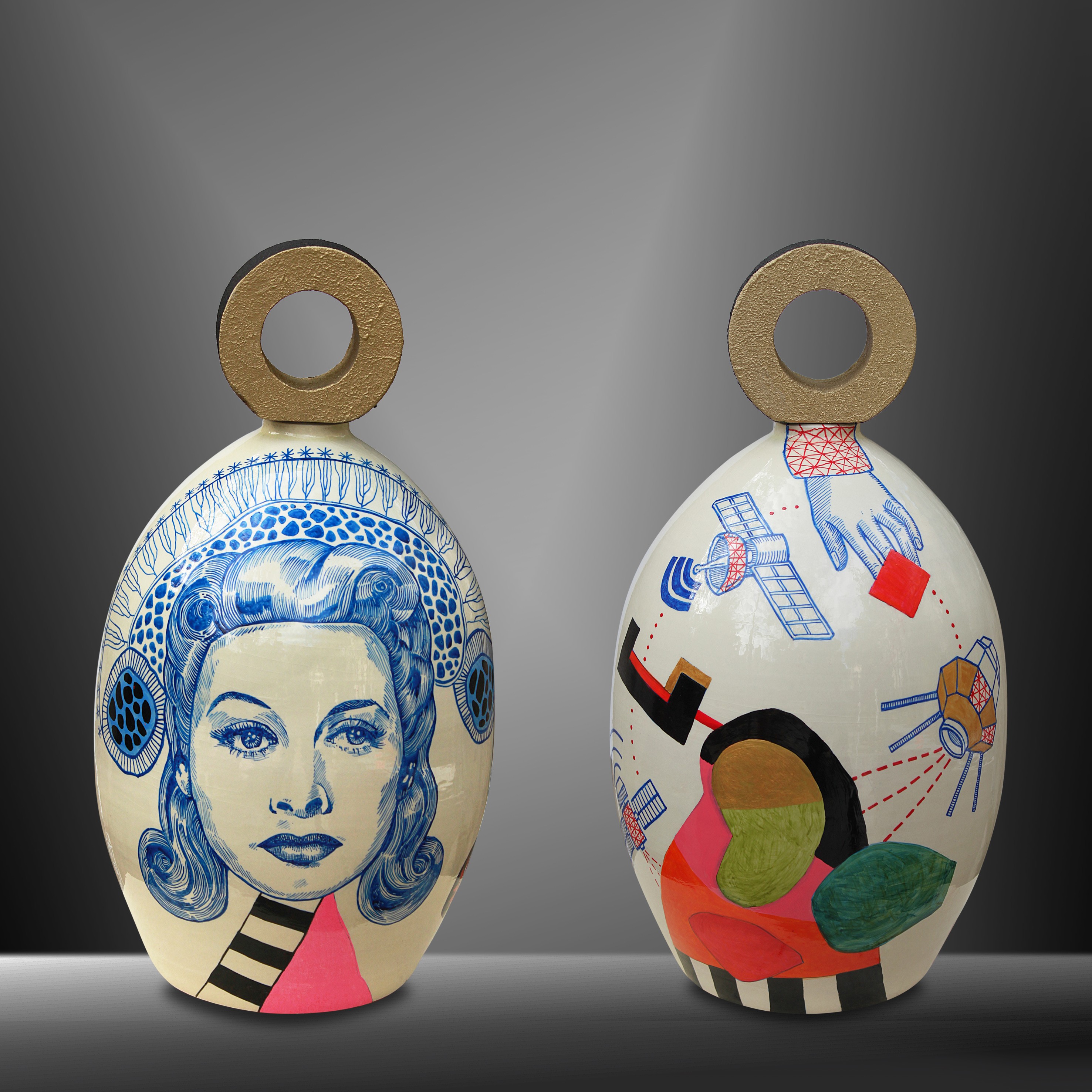 Balise vienna hedy lamarr sculptures ceramique elia pagliarino