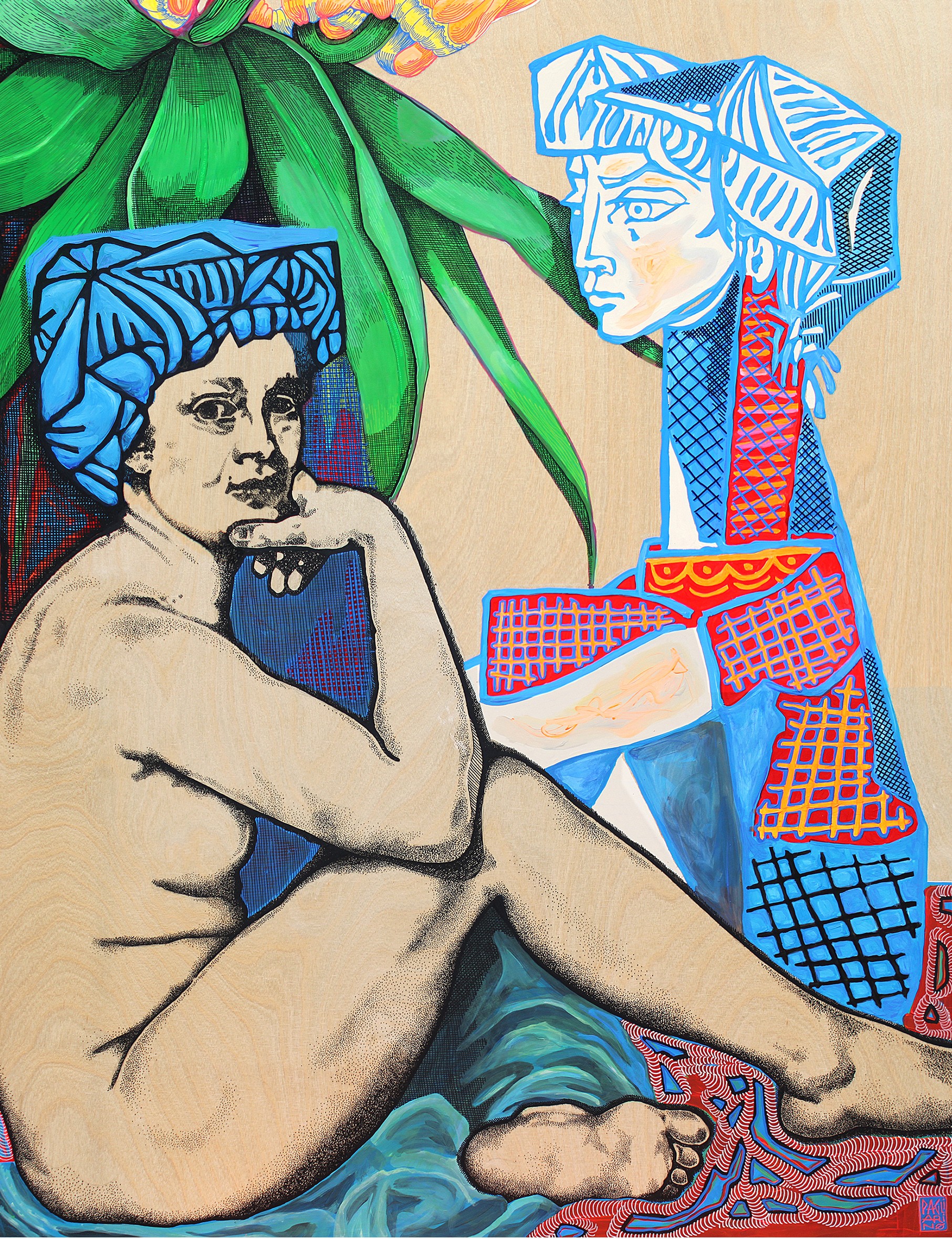 Le Déjeuner sur l'Herbe (d'après Monet et Picasso) Elia pagliarino / 90 x 115 cm