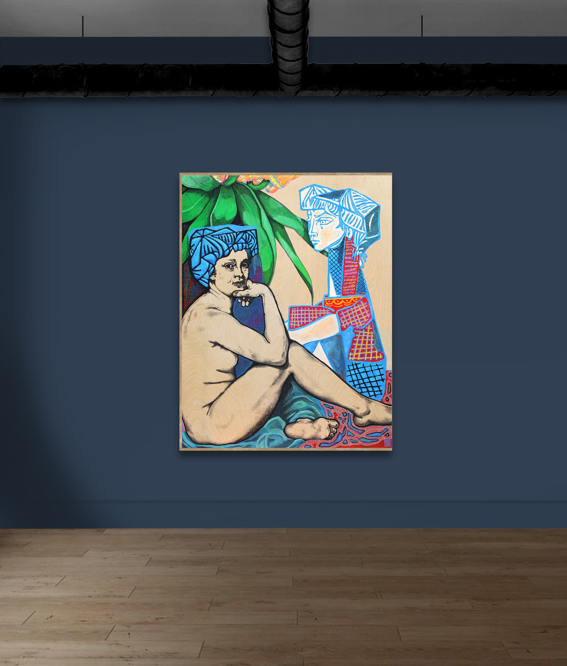 	 Le Déjeuner sur l'Herbe (d'après Monet et Picasso) Elia pagliarino / 90 x 115 cm