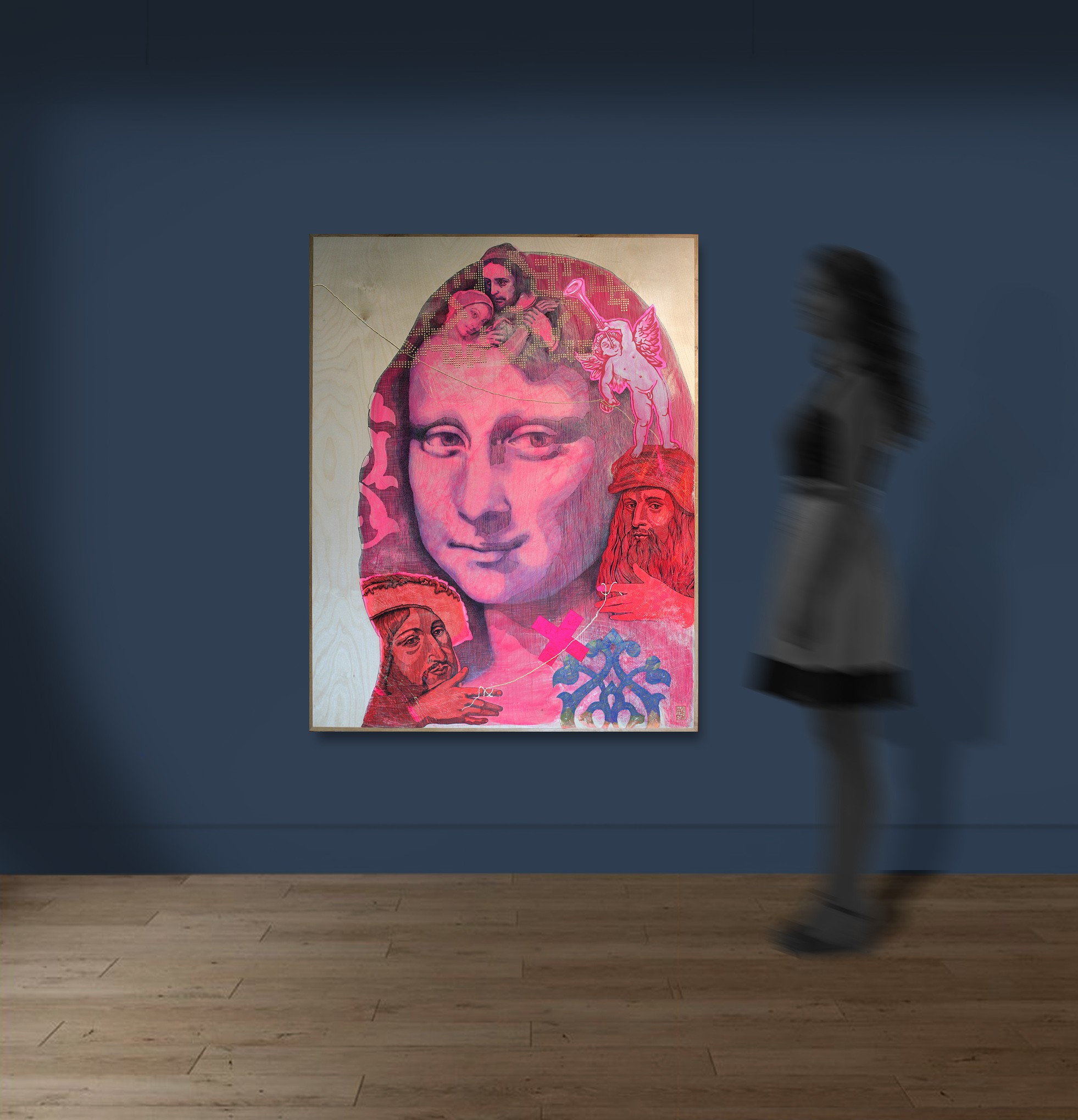 Mona lisa sur mur 1