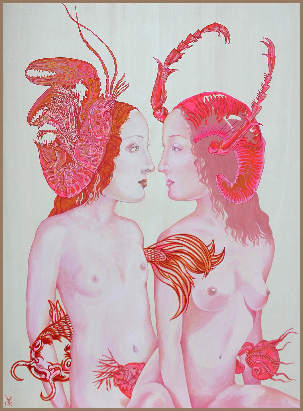 Sandro & Simonetta (d'après Botticelli) / Elia Pagliarino / 90 x 115 cm / VENDUE