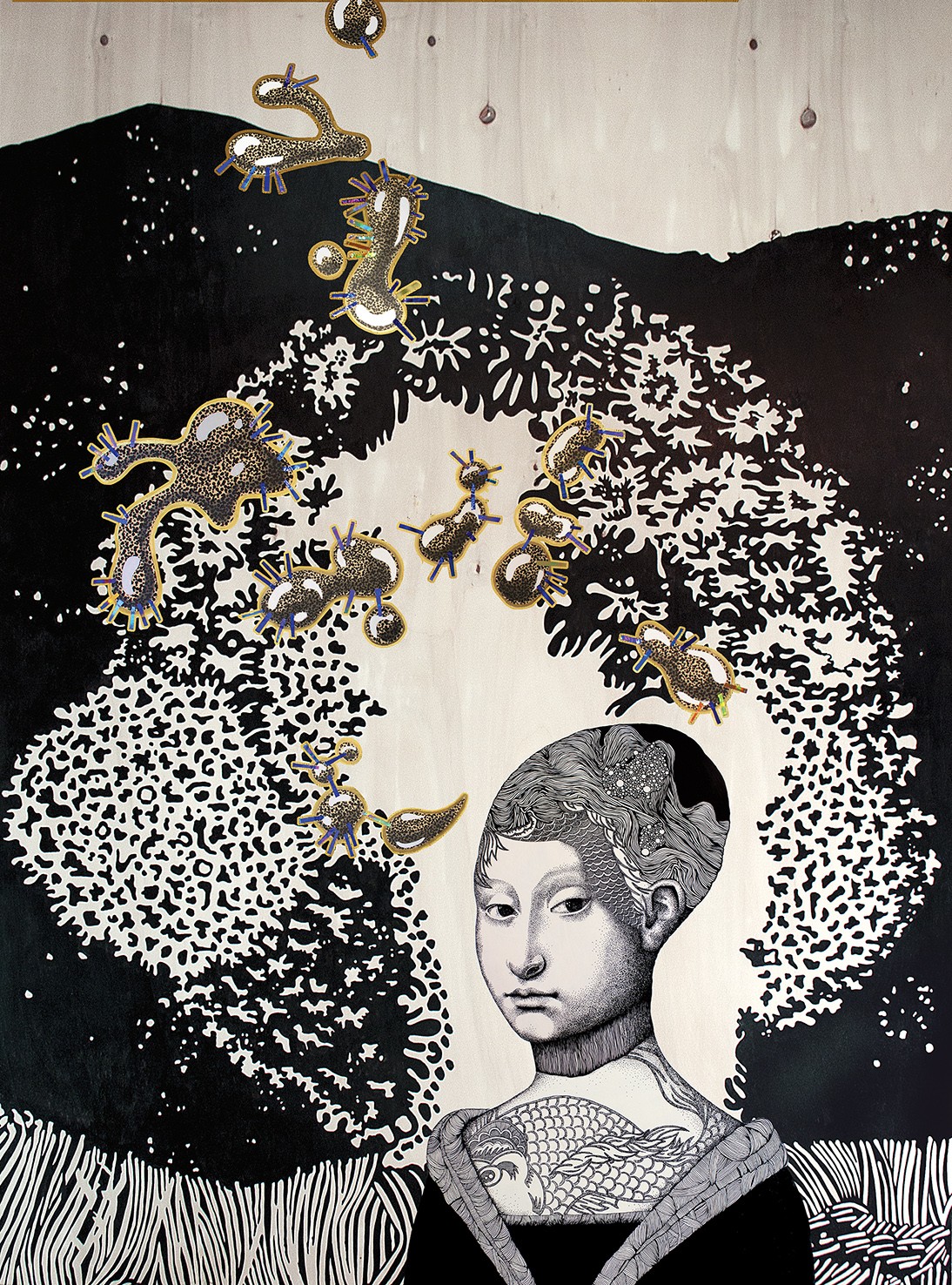 Sous les Champs de Corail / 126 x 170 cm / elia Pagliarino