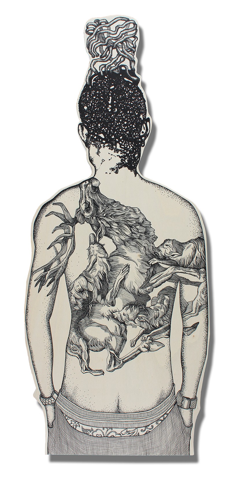 Theatre VII, le Chasseur / 50 x 118 cm / Elia pagliarino