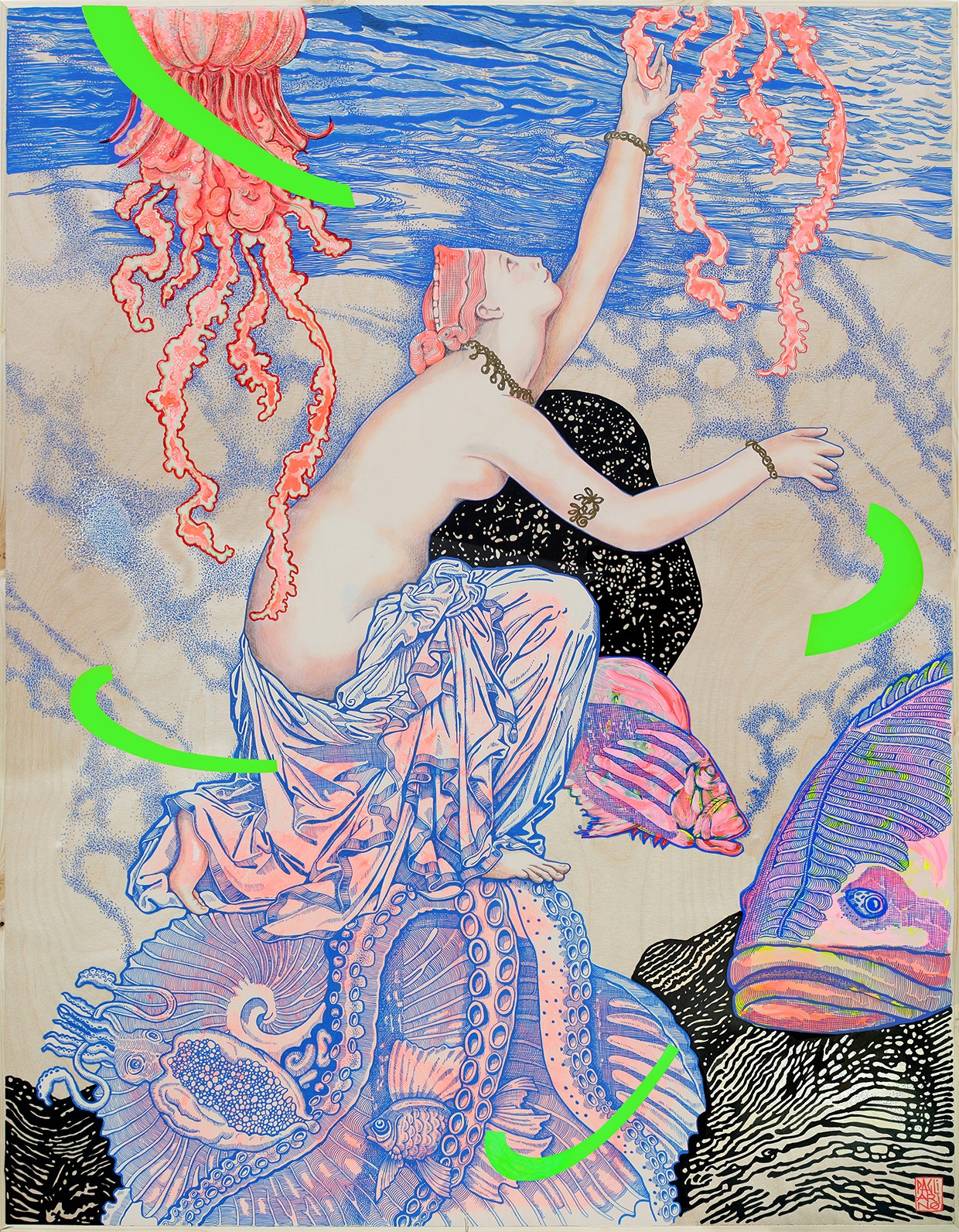 Thetis sous le Bateau des Argonautes / 91 x 118 cm / Elia pagliarino