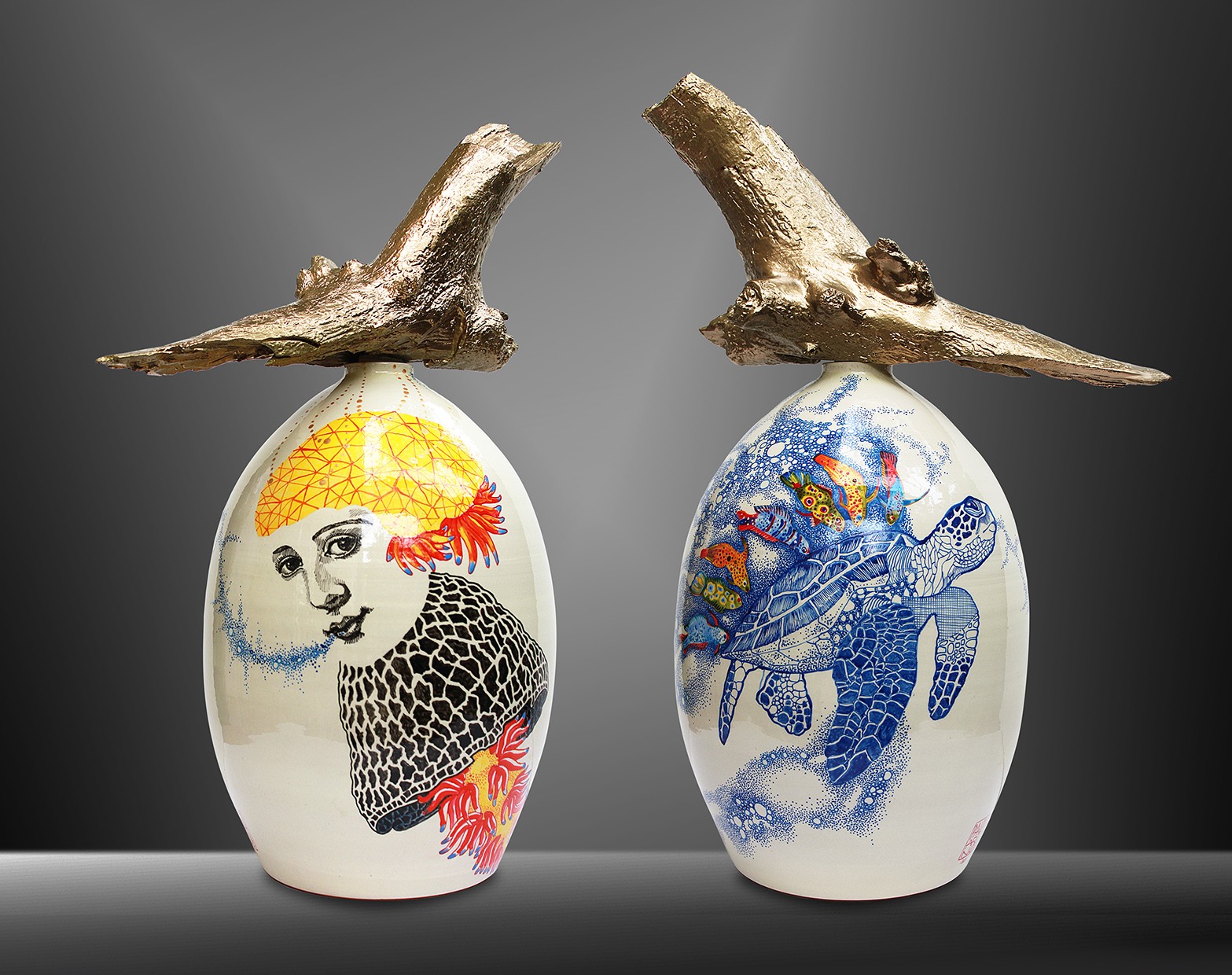 Tortues saint clement des baleines sculpture elia pagliarino
